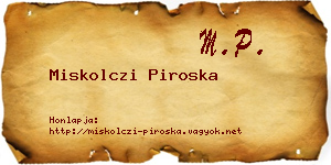 Miskolczi Piroska névjegykártya