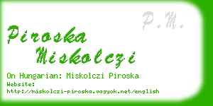 piroska miskolczi business card